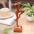 Wood sculpture, 'Little Dancer' - Hand Carved Suar Wood Ballerina Sculpture (image 2b) thumbail