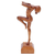 Escultura de madera - Escultura de bailarina de madera de suar tallada a mano