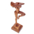 Wood sculpture, 'Little Dancer' - Hand Carved Suar Wood Ballerina Sculpture (image 2d) thumbail