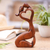 Wood statuette, 'Hold Me' - Romantic Suar Wood Statuette from Bali (image 2) thumbail