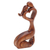 Wood statuette, 'Hold Me' - Romantic Suar Wood Statuette from Bali (image 2d) thumbail