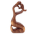 Wood statuette, 'Hold Me' - Romantic Suar Wood Statuette from Bali (image 2e) thumbail