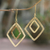 Gold-plated dangle earrings, 'Party Guest' - Gold-Plated Dangle Earrings with Hammered Finish thumbail