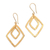 Gold-plated dangle earrings, 'Party Guest' - Gold-Plated Dangle Earrings with Hammered Finish (image 2a) thumbail