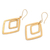 Gold-plated dangle earrings, 'Party Guest' - Gold-Plated Dangle Earrings with Hammered Finish