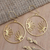 Gold-plated dangle earrings, 'In Focus' - Gold-Plated Floral Dangle Earrings