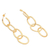 Gold-plated dangle earrings, 'Chain of Attraction' - Gold-Plated Chain Link Dangle Earrings