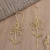 Gold-plated dangle earrings, 'Make My Day' - Hand Made Gold-Plated Floral Earrings (image 2b) thumbail