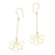 Gold-plated dangle earrings, 'Finding Flowers' - Hand Crafted Gold-Plated Dangle Earrings