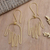 Gold-plated dangle earrings, 'Stretch Out' - Gold-Plated Balinese Dangle Earrings (image 2b) thumbail