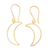 Gold-plated dangle earrings, 'Moon Money' - Gold-Plated Crescent Moon Dangle Earrings