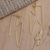Gold-plated drop earrings, 'Golden Bolt' - Gold-Plated Lightening Bolt Drop Earrings thumbail