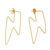 Gold-plated drop earrings, 'Golden Bolt' - Gold-Plated Lightening Bolt Drop Earrings (image 2a) thumbail