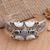 Multi-gemstone cuff bracelet, 'Moon Children' - Rainbow Moonstone and Blue Topaz Cuff Bracelet (image 2b) thumbail