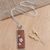 Sterling silver pendant necklace, 'Scent of Snow' - Sawo Wood Pendant Necklace with Floral Motif (image 2) thumbail