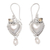 Pendientes colgantes de perlas cultivadas y citrinos - Aretes colgantes de perlas Mabe cultivadas con motivo de corazón