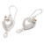 Cultured pearl and citrine dangle earrings, 'Love from Above' - Cultured Mabe Pearl Dangle Earrings with Heart Motif