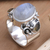 Rainbow moonstone and citrine cocktail ring, 'Snow Day' - Rainbow Moonstone and Citrine Cocktail Ring (image 2) thumbail