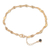 Gold-plated cubic zirconia link bracelet, 'Golden Riddle' - Gold-Plated Cubic Zirconia Link Bracelet (image 2a) thumbail