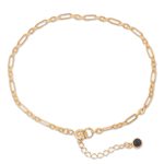 Gold-plated cubic zirconia chain bracelet, 'Something Special' - Gold-Plated Cubic Zirconia Rolo Chain Bracelet