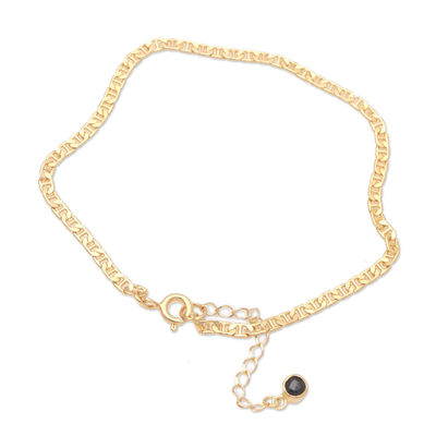Gold-Plated Cubic Zirconia Mariner Chain Bracelet