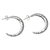 Sterling silver half-hoop earrings, 'Regal Glance' - Artisan Crafted Sterling Silver Half-Hoop Earrings thumbail