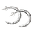 Sterling silver half-hoop earrings, 'Regal Glance' - Artisan Crafted Sterling Silver Half-Hoop Earrings (image 2c) thumbail