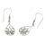 Sterling silver dangle earrings, 'Clasped Lotus' - Sterling Silver Dangle Earrings with Lotus Motif (image 2b) thumbail