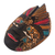 Batik wood mask, 'Bird Dance' - Hand Crafted Batik Wood Mask from Java (image 2b) thumbail