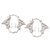 Sterling silver hoop earrings, 'Night Flight' - Sterling Silver Hoop Earrings with Bat Motif thumbail