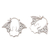 Sterling silver hoop earrings, 'Night Flight' - Sterling Silver Hoop Earrings with Bat Motif (image 2c) thumbail