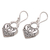 Sterling silver dangle earrings, 'Love Lock' - Sterling Silver Dangle Earrings with Heart Motif (image 2b) thumbail