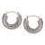 Sterling silver hoop earrings, 'Whimsical Wheel' - Hand Made Sterling Silver Hoop Earrings