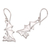 Sterling silver dangle earrings, 'Guardian Spirit' - Sterling Silver Dangle Earrings with Bat Motif (image 2b) thumbail