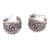 Sterling silver half-hoop earrings, 'Elegant Affection' - Hand Made Sterling Silver Half-Hoop Earrings