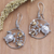 Citrine dangle earrings, 'Turtle's Day Out' - Turtle-Themed Citrine Dangle Earrings (image 2) thumbail