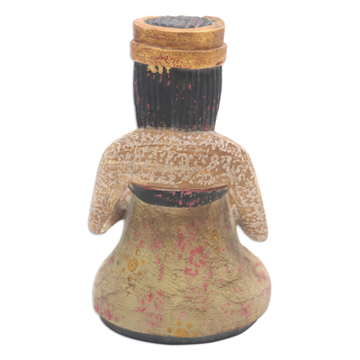 Estatuilla de madera, 'Ceng Ceng' - Estatuilla de madera de Albesia tallada a mano