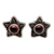 Garnet stud earrings, 'Crimson Star' - Handmade Garnet Stud Earrings with Star Motif thumbail