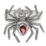 Men's garnet cocktail ring, 'Stretch Your Legs' - Men's Garnet Cocktail Ring with Spider Motif