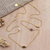 Gold-plated multi-gemstone station necklace, 'Heaven's Rainbow' - Gold-Plated Birthstone Station Necklace (image 2) thumbail