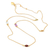 Gold-plated multi-gemstone station necklace, 'Heaven's Rainbow' - Gold-Plated Birthstone Station Necklace thumbail