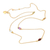 Vergoldete Halskette mit mehreren Edelsteinen - Vergoldete Geburtsstein-Stationshalskette