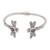 Amethyst cuff bracelet, 'Soft Flutter in Purple' - Amethyst Cuff Bracelet with Dragonfly Motif thumbail