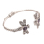 Amethyst cuff bracelet, 'Soft Flutter in Purple' - Amethyst Cuff Bracelet with Dragonfly Motif (image 2b) thumbail