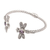 Amethyst cuff bracelet, 'Soft Flutter in Purple' - Amethyst Cuff Bracelet with Dragonfly Motif