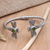 Peridot cuff bracelet, 'Soft Flutter in Green' - Peridot Cuff Bracelet with Dragonfly Motif