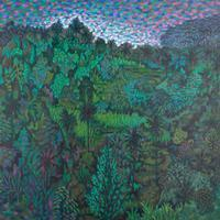 'Near My Village' - Balinese Acrylic Forest Painting on Canvas