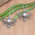 Cultured pearl dangle earrings, 'Butterfly Twist' - Cultured Pearl and Sterling Silver Dangle Earrings