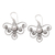 Cultured pearl dangle earrings, 'Butterfly Twist' - Cultured Pearl and Sterling Silver Dangle Earrings