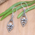 Sterling silver dangle earrings, 'Frangipani Twist' - Balinese Sterling Silver Frangipani Dangle Earrings